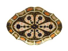 Royal Crown Derby Imari oval dish, pattern no. 1128 dated 1915, L32.