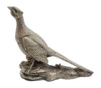 Sterling silver coated model of a Pheasant by County Artists,