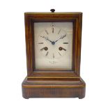 19th century inlaid rosewood mantel clock,