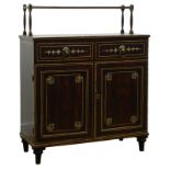 Regency painted simulated rosewood chiffonier,