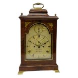 Early 19th century mahogany bracket clock,