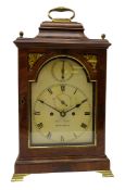 Early 19th century mahogany bracket clock,