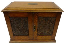 Victorian oak Smokers cabinet,