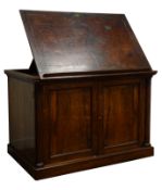 19th century rosewood library folio cabinet,