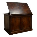 19th century rosewood library folio cabinet,