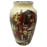 Very large Moorcroft limited edition vase decorated in the Back to Back pattern by Paul Hilditch,