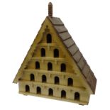 Wall mounted Dovecote with pitched roof,