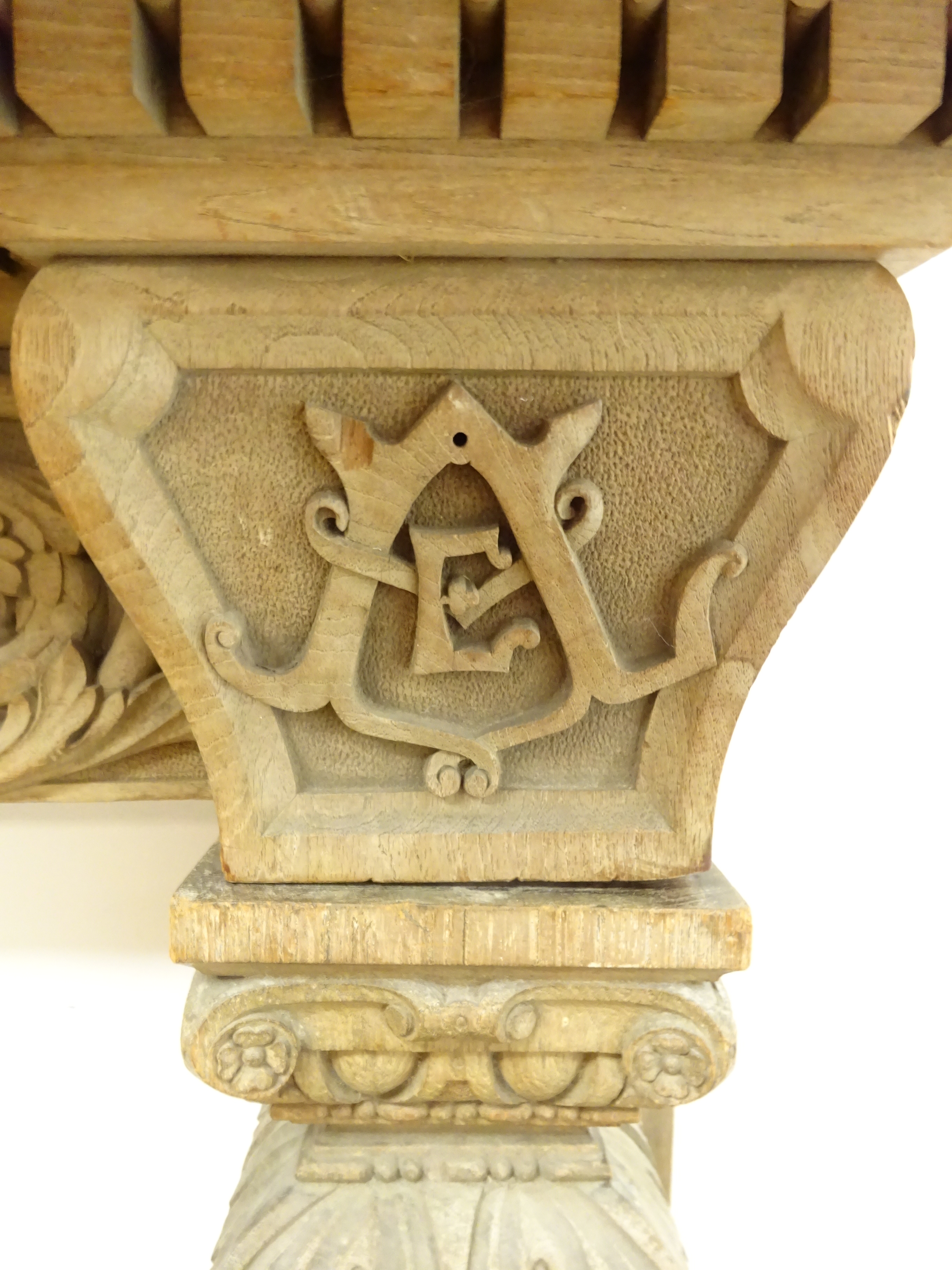 Victorian stripped oak fire surround, - Image 9 of 10