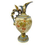 Victorian Royal Worcester blush ivory ewer,