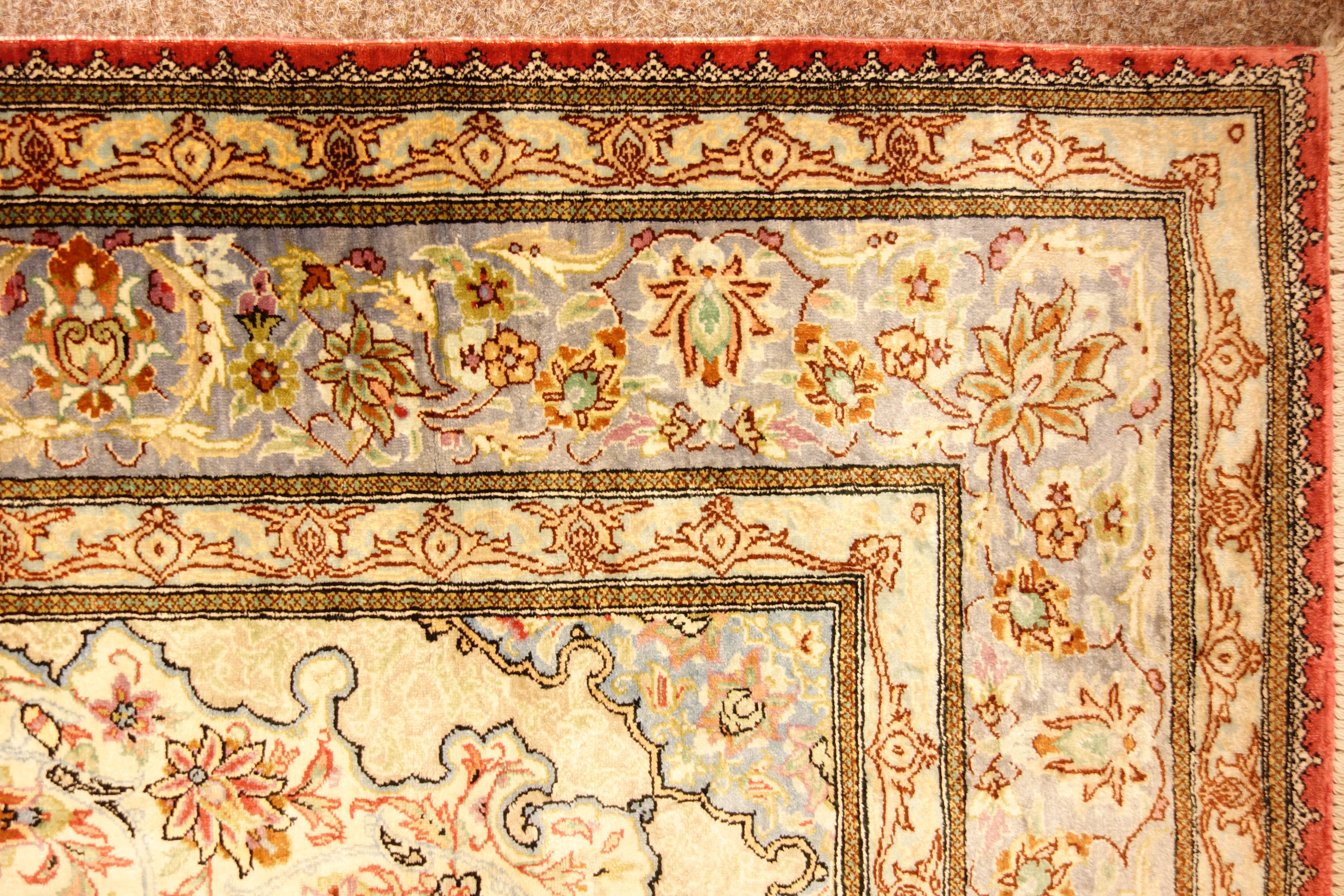 Quoom silk rug, - Image 5 of 8