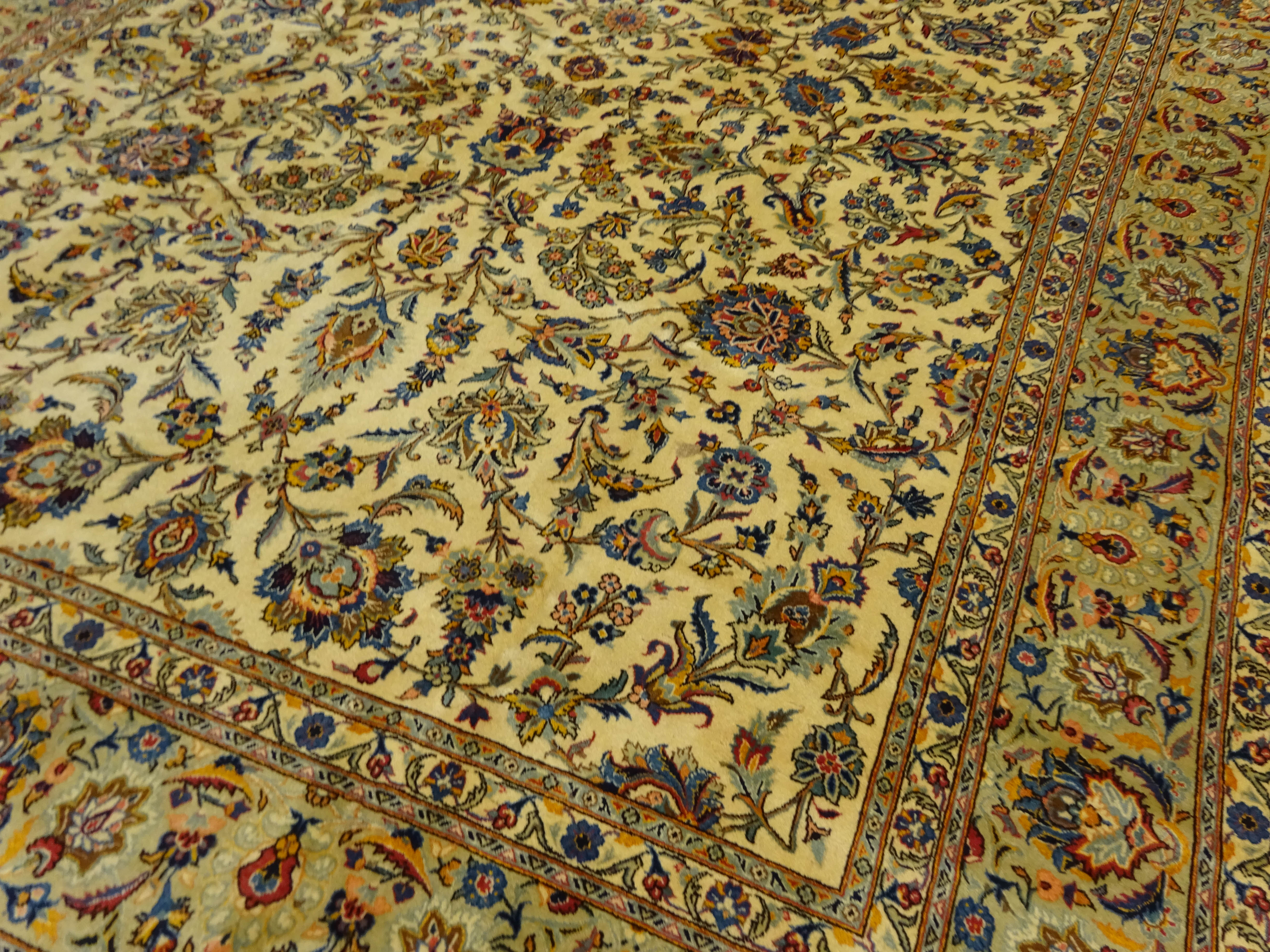 Persian Kashan rug carpet, - Image 4 of 6