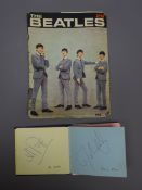 1960s autograph album containing signatures of pop groups,bands,