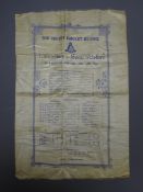 Printed silk commemorative cricket scorecard for Archie MacLarens record breaking innings of 424
