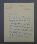 Enid Blyton (1897-1968) Autographed letter signed Enid Blyton on Enid Blyton Green Hedges