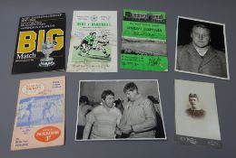 Edwardian cabinet portrait of a Rugby League player wearing cap dated 1904-5, signed photo.