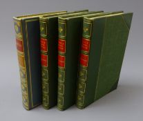 Bindings - Everyman's Library, Amelia, full blue calf & three vols.