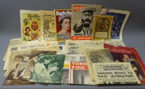 Quantity of 19th century and later newspapers and periodicals predominantly souvenir and