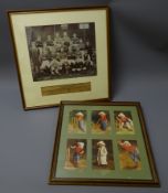 Framed photograph of Hull KR Rugby League reserve team 1909-10 with list of players;