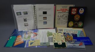 Union-Castle shipping line ephemera, stamps, postcards, luggage labels,
