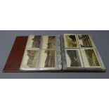 Modern loose leaf album containing over two hundred and seventy Edwardian and later postcards of