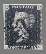 Queen Victoria penny black stamp,