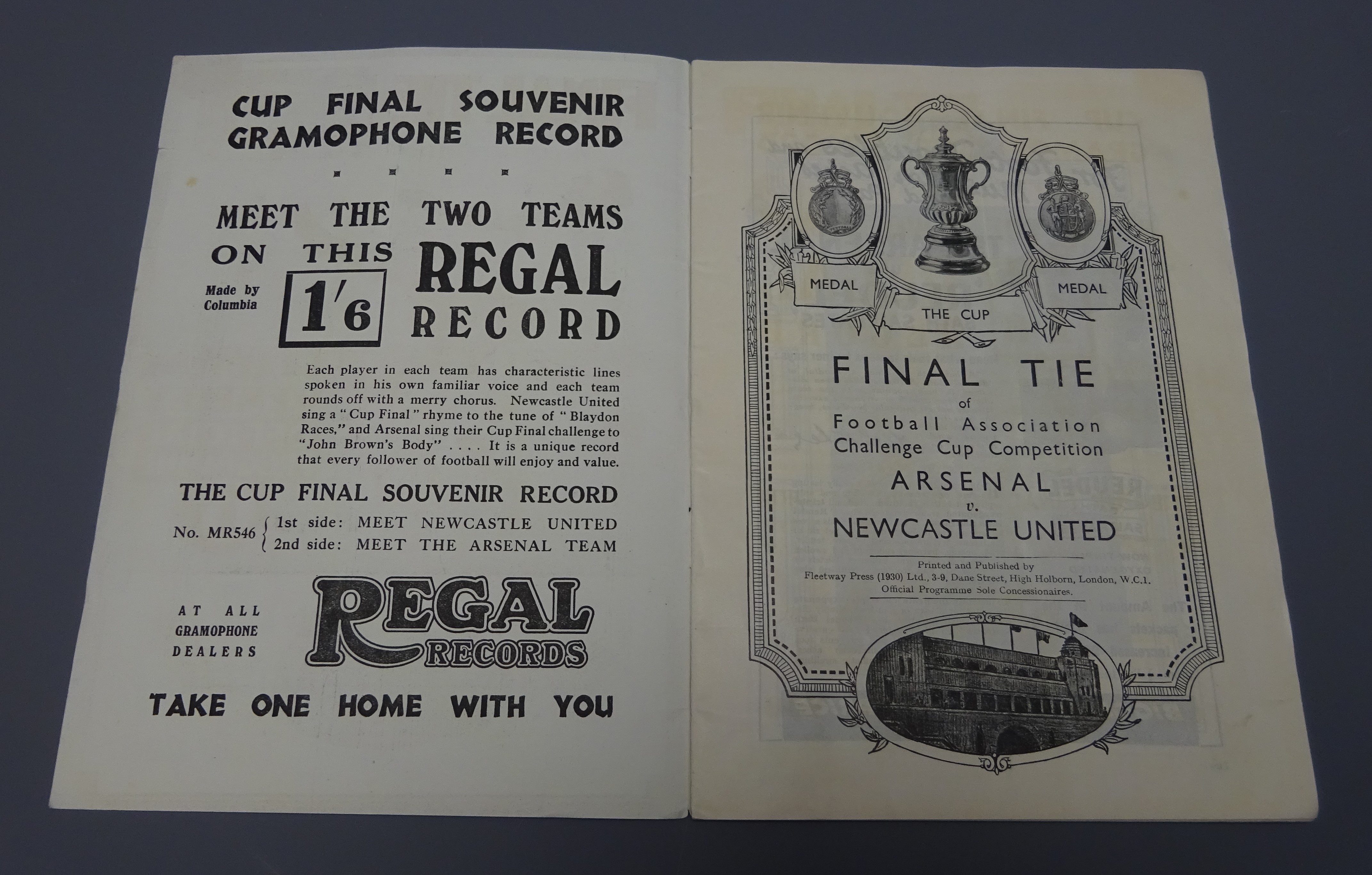 FA Cup Final programme, Arsenal v Newcastle United, - Image 2 of 7