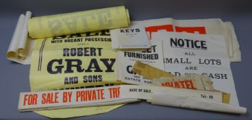 Collection of Ephemera relating to Whitby Estate Agents Robert Gray including To Let, For Sale,