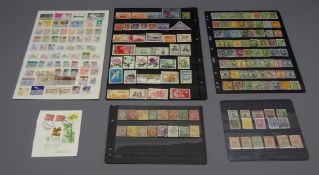 Accumulation of approximately 370 Chinese stamps on stocksheets and stockcards including coiled