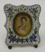 19th century Italian micro mosaic miniature easel picture frame,