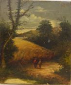 Figures Walking Along a Country Path,