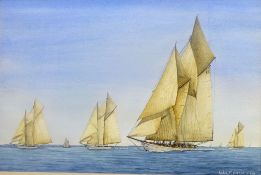 Racing Schooners 'Adela Meteor III etc.