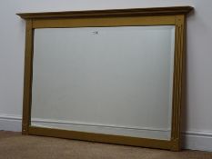 Regency style gilt framed rectangular wall mirror, W132cm,