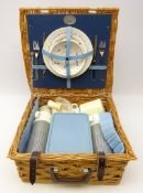 The Brexton Collection wicker picnic hamper with contents