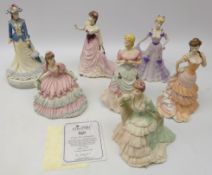 Six Coalport Age of Elegance figurines,