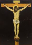 The Crucifixion, oil on canvas by Father Cyril Wilson (British ?-1988) unsigned,