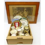 Collection of Commemorative ware, Queen Victoria to Queen Elizabeth, mainly ceramics, tin tea caddy,