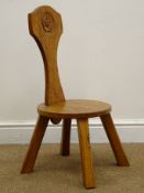 Yorkshire Oak - 'Catman' small oak milking stool,