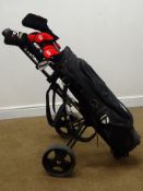 Set of 'TaylorMade' golf irons, putters,