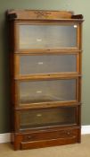 Early 20th century mahogany Globe Wernicke four tier library bookcase,