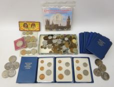 Mixed accumulation of Great British and World coins including; some world coins with silver content,