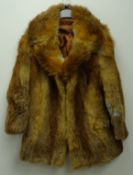 Fox fur three quarter length coat with acetate lining