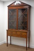 Early 20th century Georgian style mahogany bookcase on stand,
