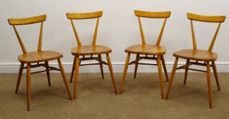 Set four Ercol style kitchen chairs,