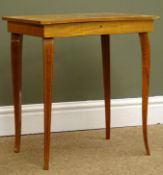 Sorrento marquetry musical occasional table, tapering supports, W45cm, H50,