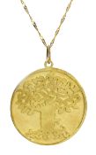 Gold tree of life pendant necklace hallmarked 9ct Condition Report 2.