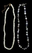 Multi colour cultured pearl necklace,