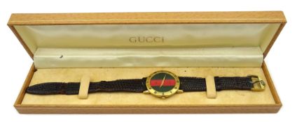 Gucci gentleman's 3000 M wristwatch, boxed Condition Report Dial good,