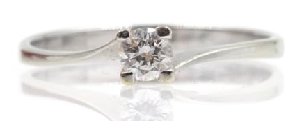 Diamond solitaire ring stamped 750 Condition Report size P 1.