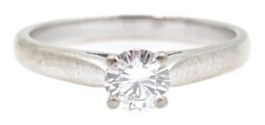 White gold single stone diamond ring, hallmarked 18ct, approx 0.