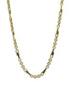 18ct gold chain link necklace, approx 19.